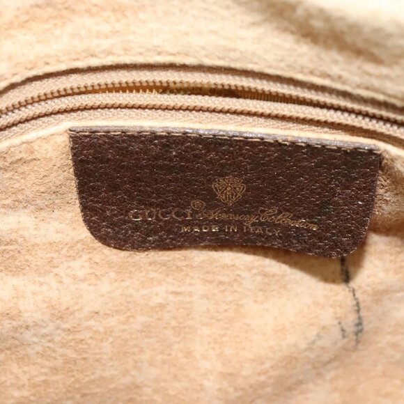 GUCCI GG Supreme Web Sherry Line Shoulder Bag PVC Beige 39 02 032 Auth ki5847 - Picture 9 of 16